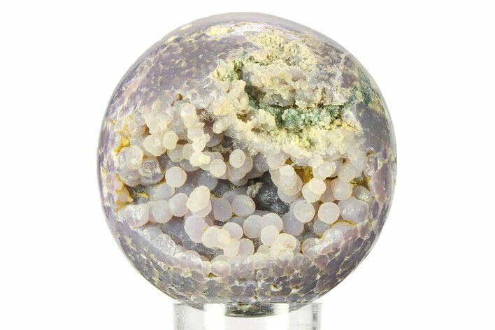 Polished Purple Botryoidal Grape Agate Sphere - Indonesia #360092